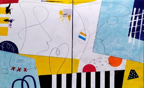 Far and neighbor by aliz polgar, Painting for Sale on Select