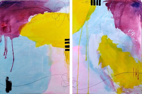 Dancing on the clouds by aliz polgar, Painting for Sale on Select