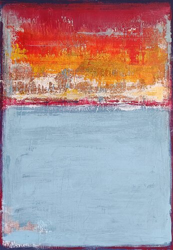 Mediterranean sunset by aliz polgar, Painting for Sale on Select