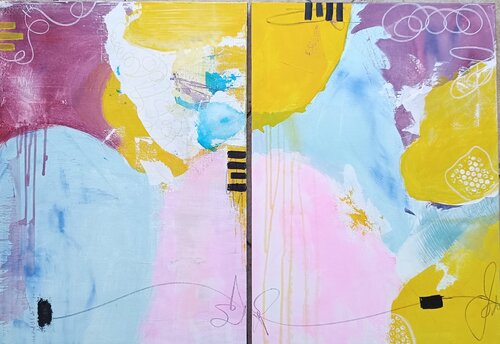 Dancing on the clouds lV. by aliz polgar, Painting for Sale on Select