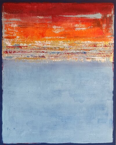 Sunset over Sicily by aliz polgar, Painting for Sale on Select