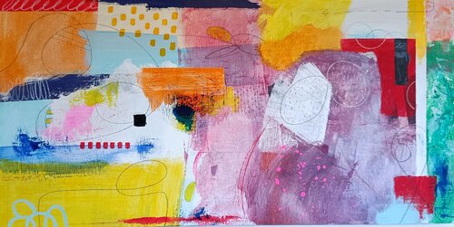 Keep Happy serie by aliz polgar, Painting for Sale on Select