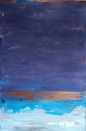 Tropical night on the beach by aliz polgar, Painting for Sale on Select
