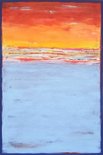 Sunset over Corsica by aliz polgar, Painting for Sale on Select