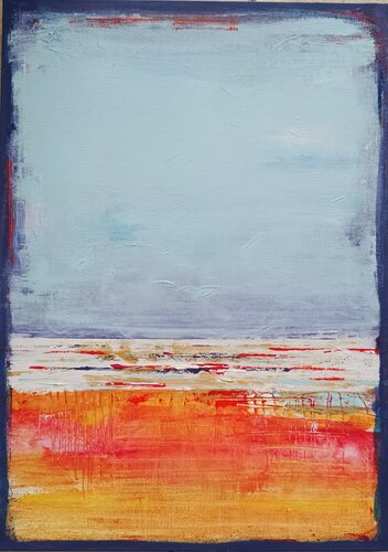 Summer time on the beach by aliz polgar, Painting for Sale on Select