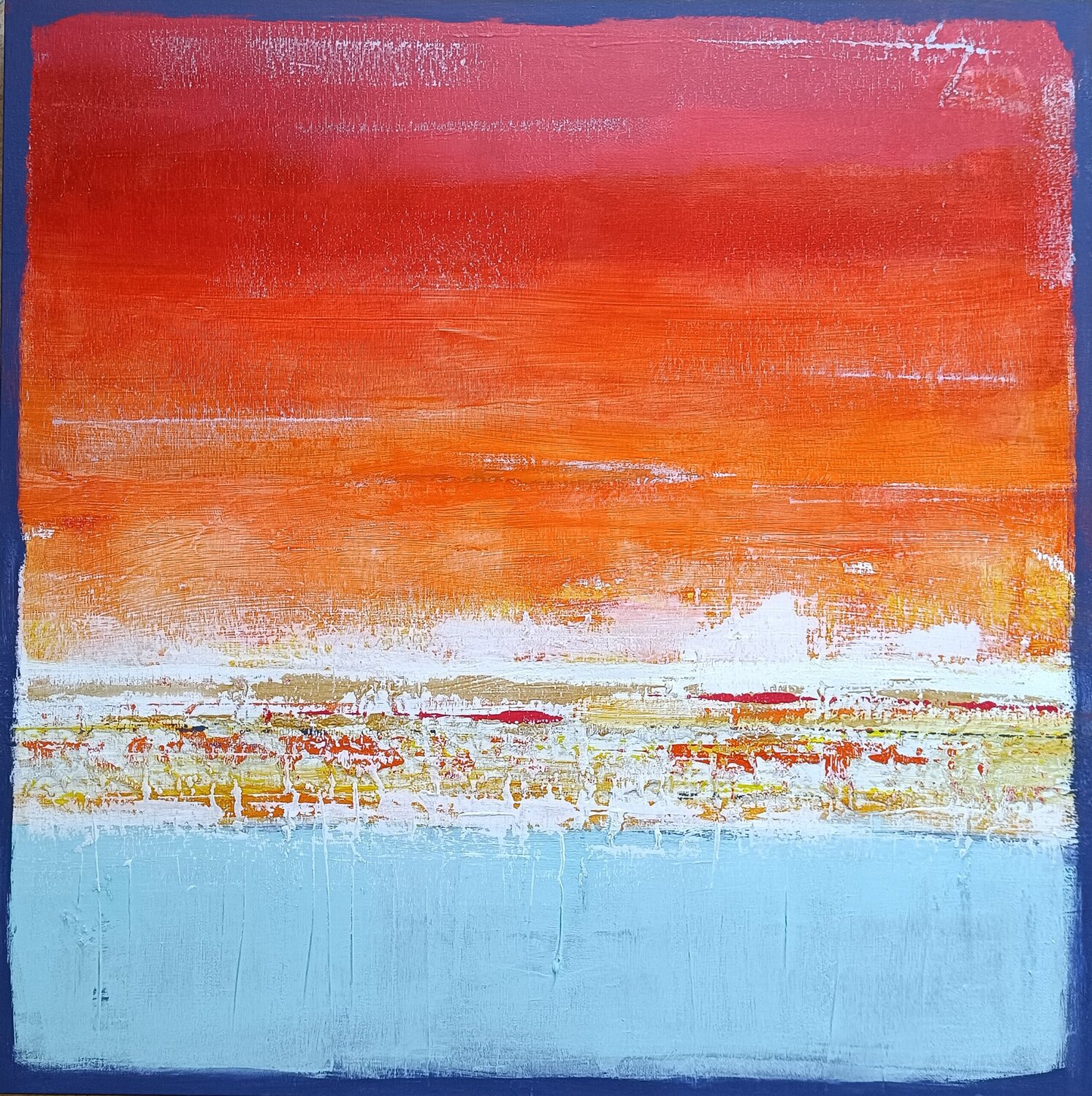 Sunset on the coast Amalfi aliz polgar Original painting for sale