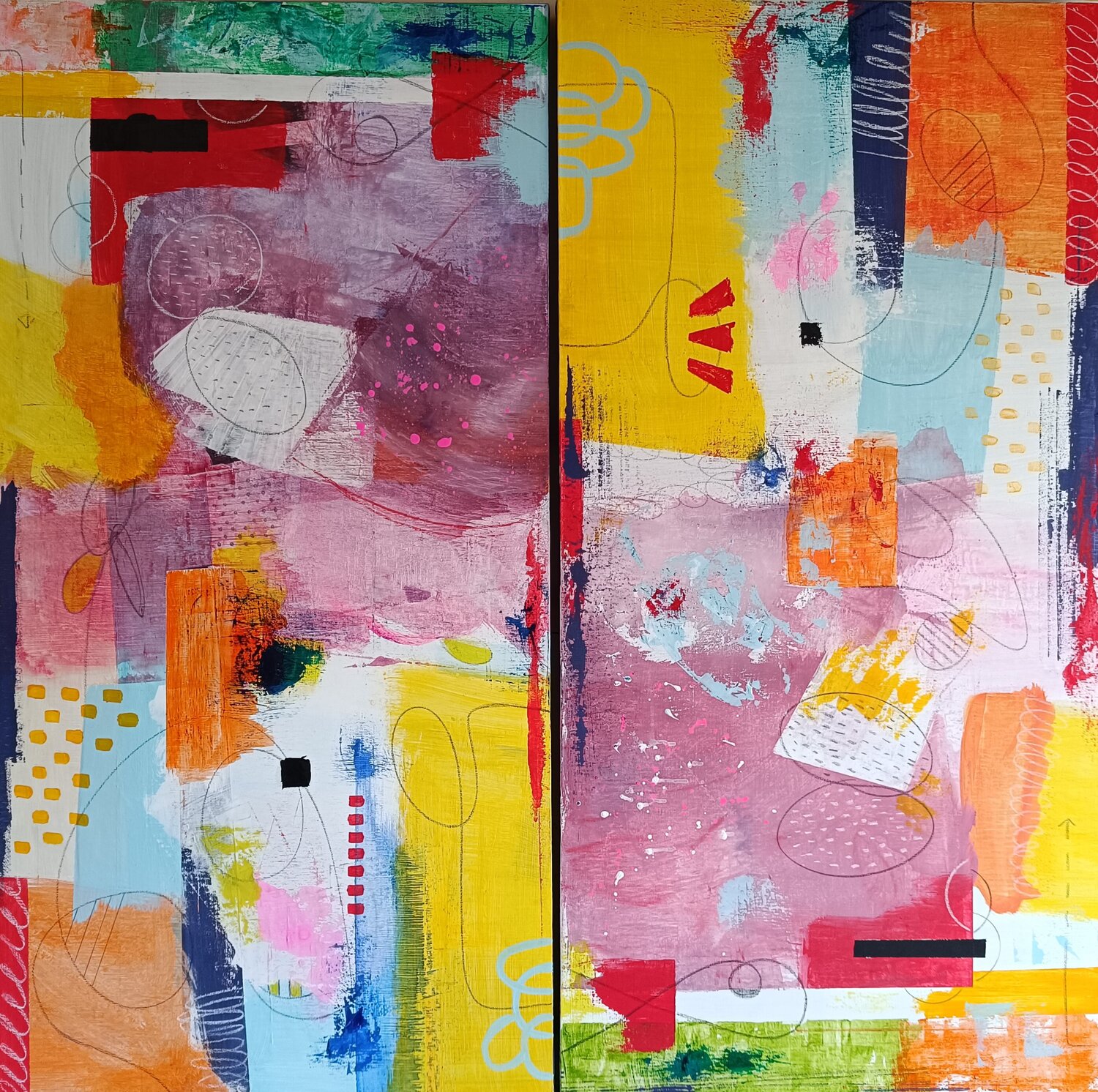 Oh Happy Day serie aliz polgar Original painting for sale