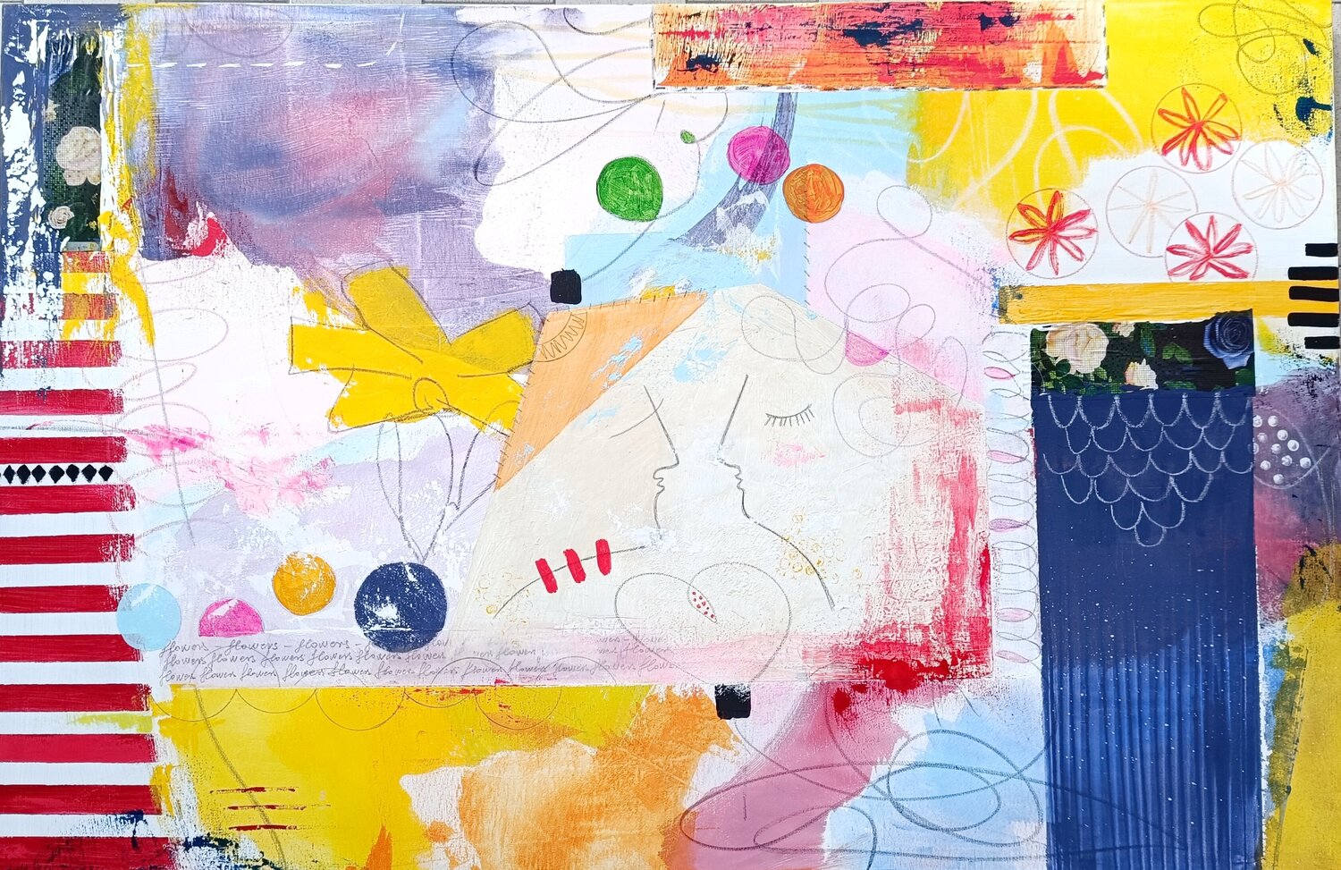 Meeting in the party II. aliz polgar Original painting for sale