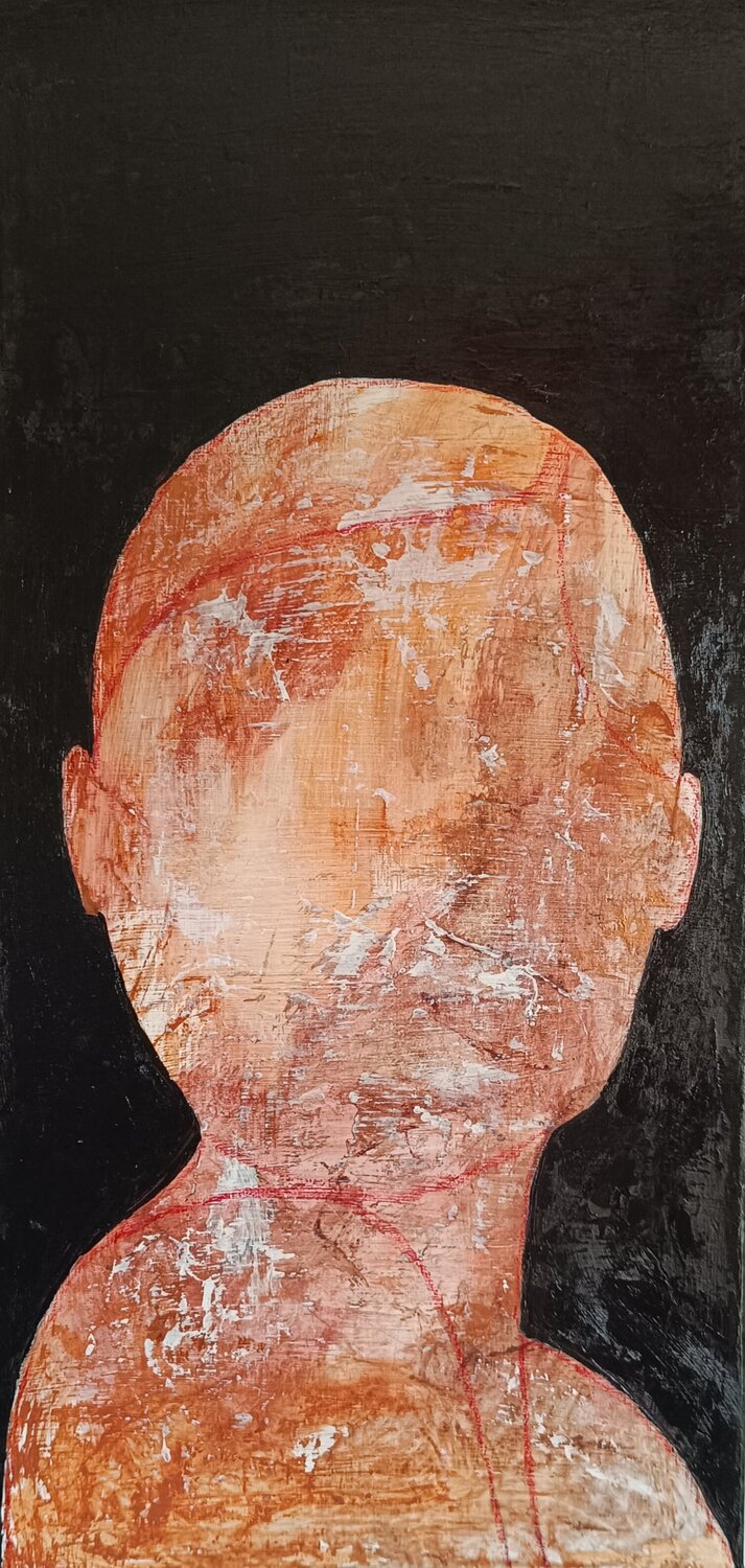 Human Abstract aliz polgar Original painting for sale