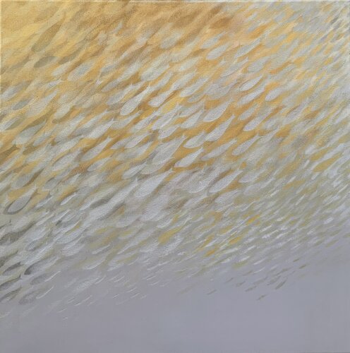 Fish nº 130 / golden series by Malgorzata Krakowiak, Painting for Sale on Select