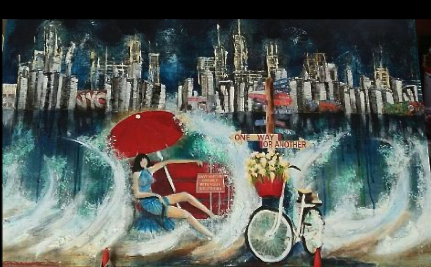 “ FOOT BATH " Frédérique Lombard Morel Original painting for sale