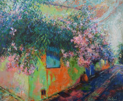 L'île de Porquerolles - Provence by Peter Wood, Painting for Sale on Select