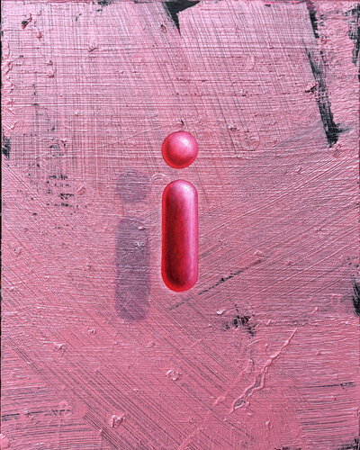 RED 'i' on ROSE #270 by Cliff Kearns, Painting for Sale on Select