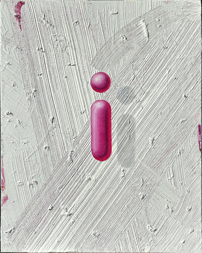 MAGENTA 'i' on WHiTE #271 by Cliff Kearns, Painting for Sale on Select