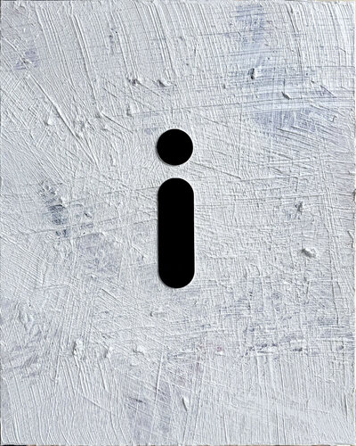 BLACK 'i' on WHiTE #275 by Cliff Kearns, Painting for Sale on Select