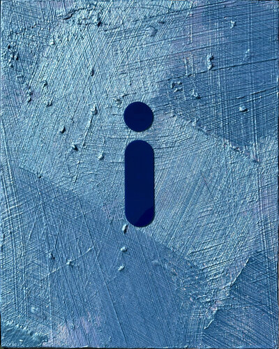 BLUE 'i' on BLUE #277 by Cliff Kearns, Painting for Sale on Select
