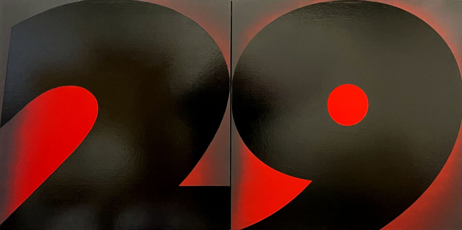 Festeggiare l'anno bisestile - Due/Nove Cliff Kearns Original painting for sale
