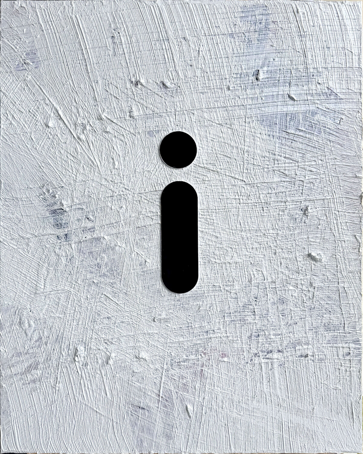 BLACK 'i' on WHiTE #275 Cliff Kearns Original painting for sale
