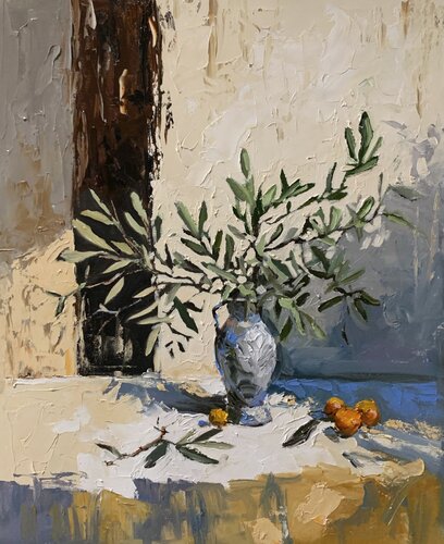 Olive Branches by the Window. №2 von Vita Schagen, Malerei kaufen auf Select
