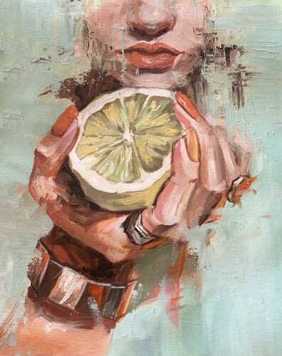 A Lemon Before the Word. von Vita Schagen, Malerei kaufen auf Select