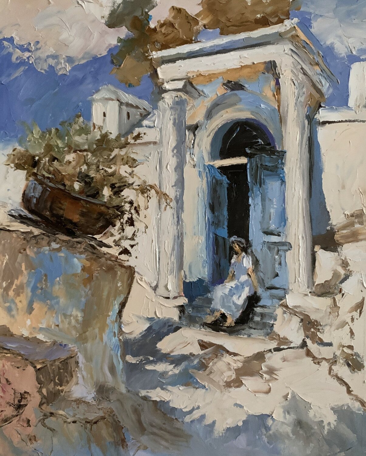 Hearth of the Mediterranean. Vita Schagen Original painting for sale