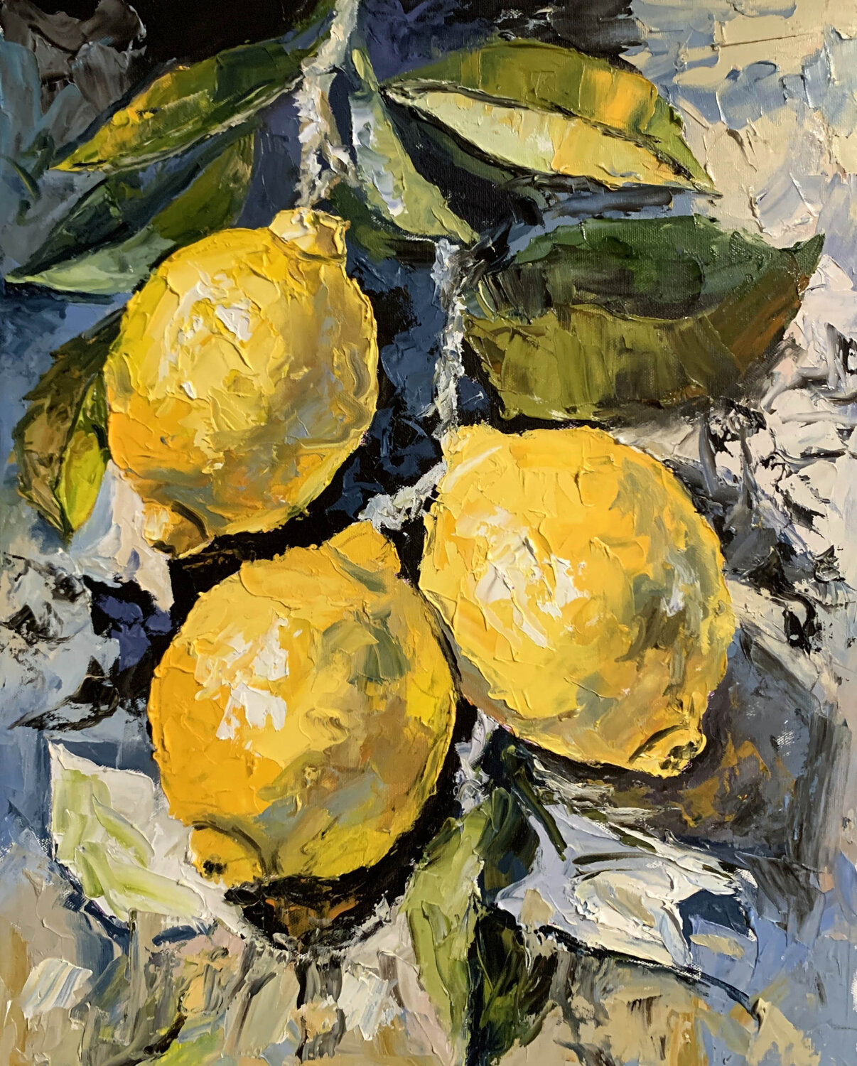 Sunlit Lemons. Vita Schagen Original painting for sale