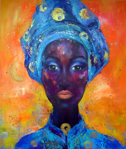 Moon-Cosma by Manuela Rathje, Painting for Sale on Select