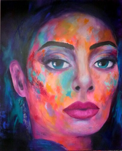 Faces 14 by Manuela Rathje, Painting for Sale on Select