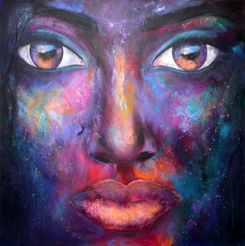 Faces 15 by Manuela Rathje, Painting for Sale on Select