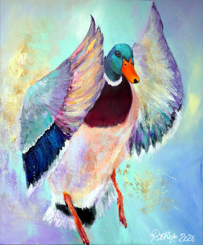 golden wings by Manuela Rathje, Painting for Sale on Select