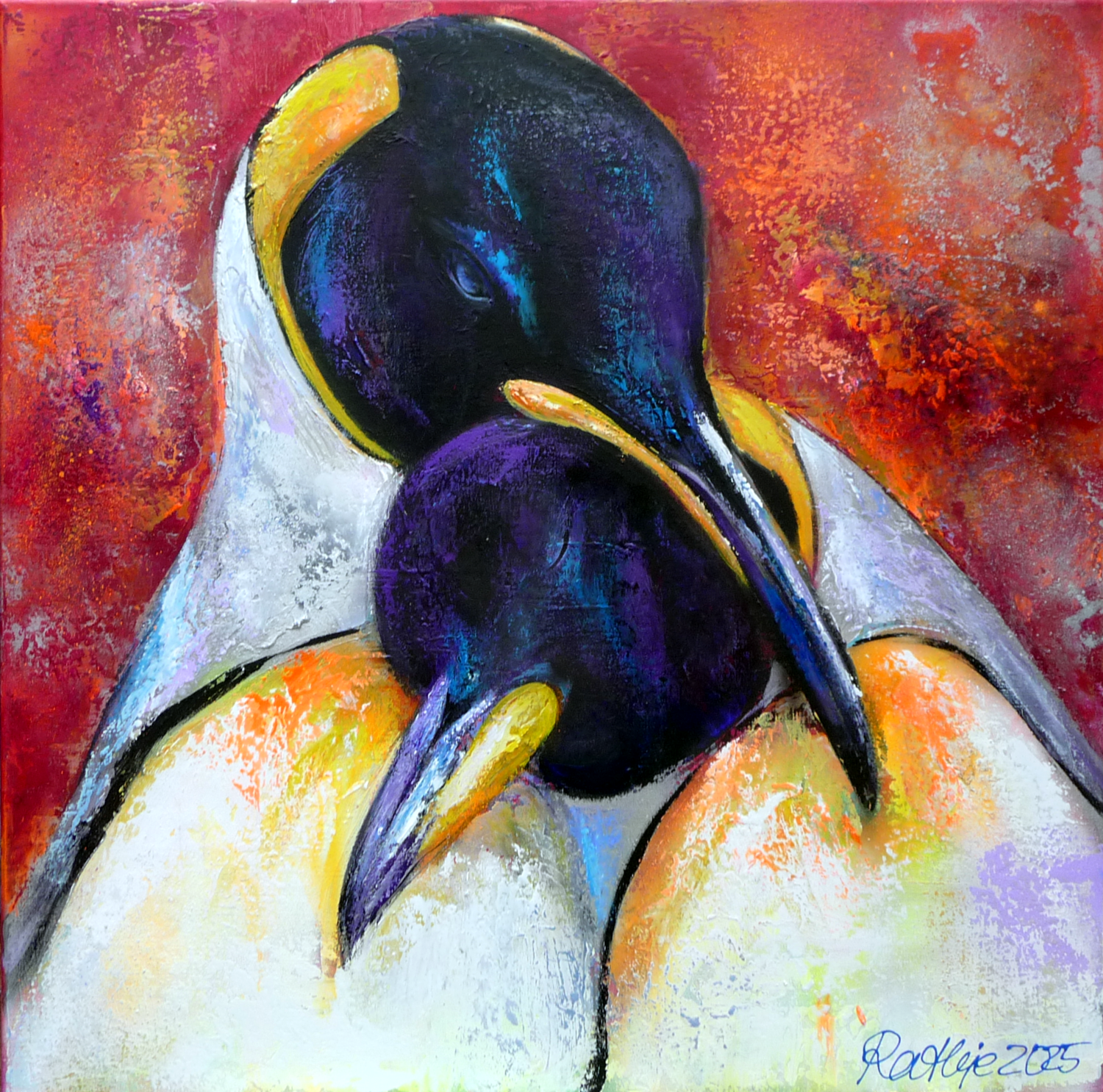 Mr.+Mrs. Smith Manuela Rathje Original painting for sale