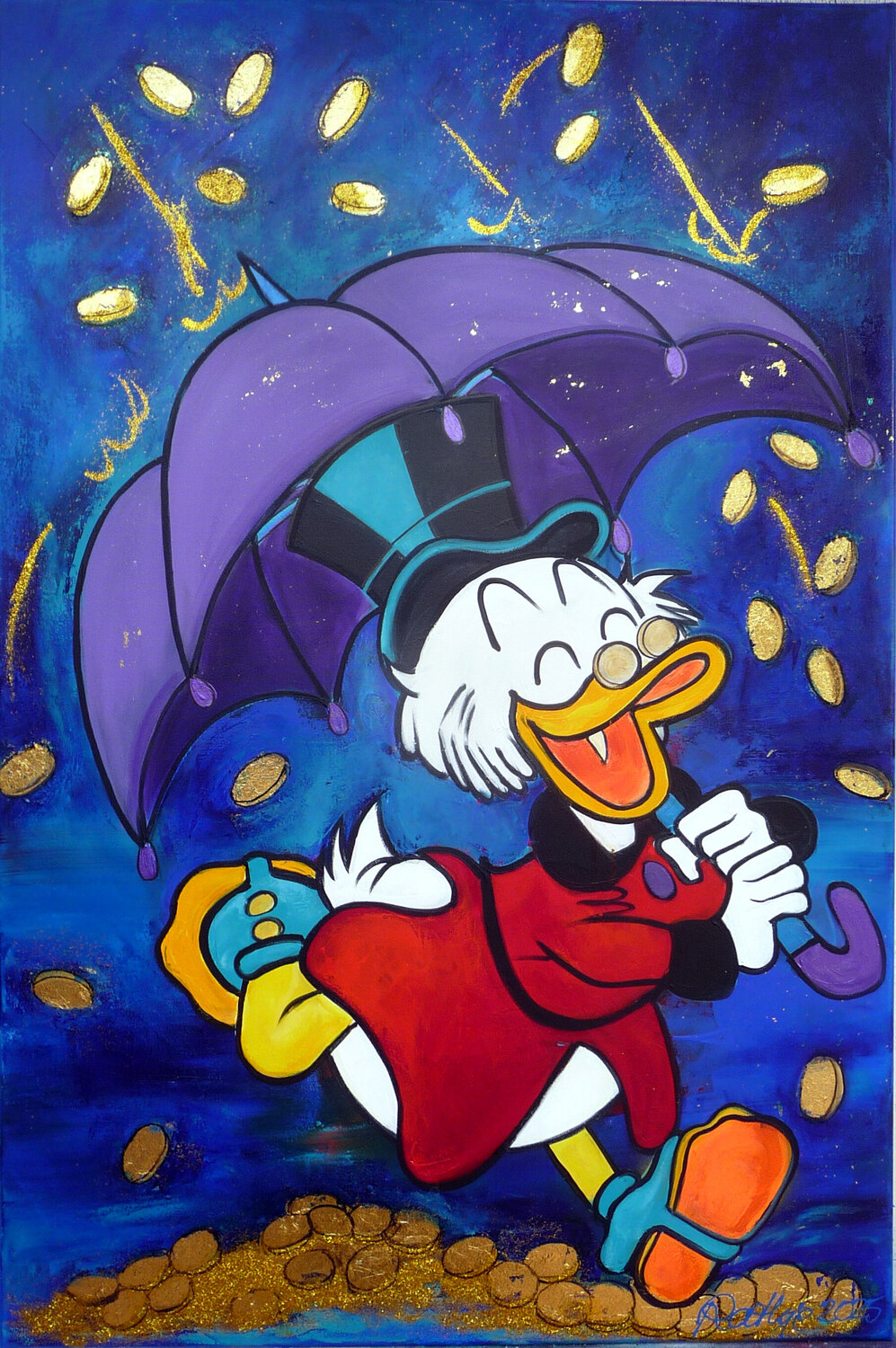 singing in the rain Manuela Rathje Original painting for sale