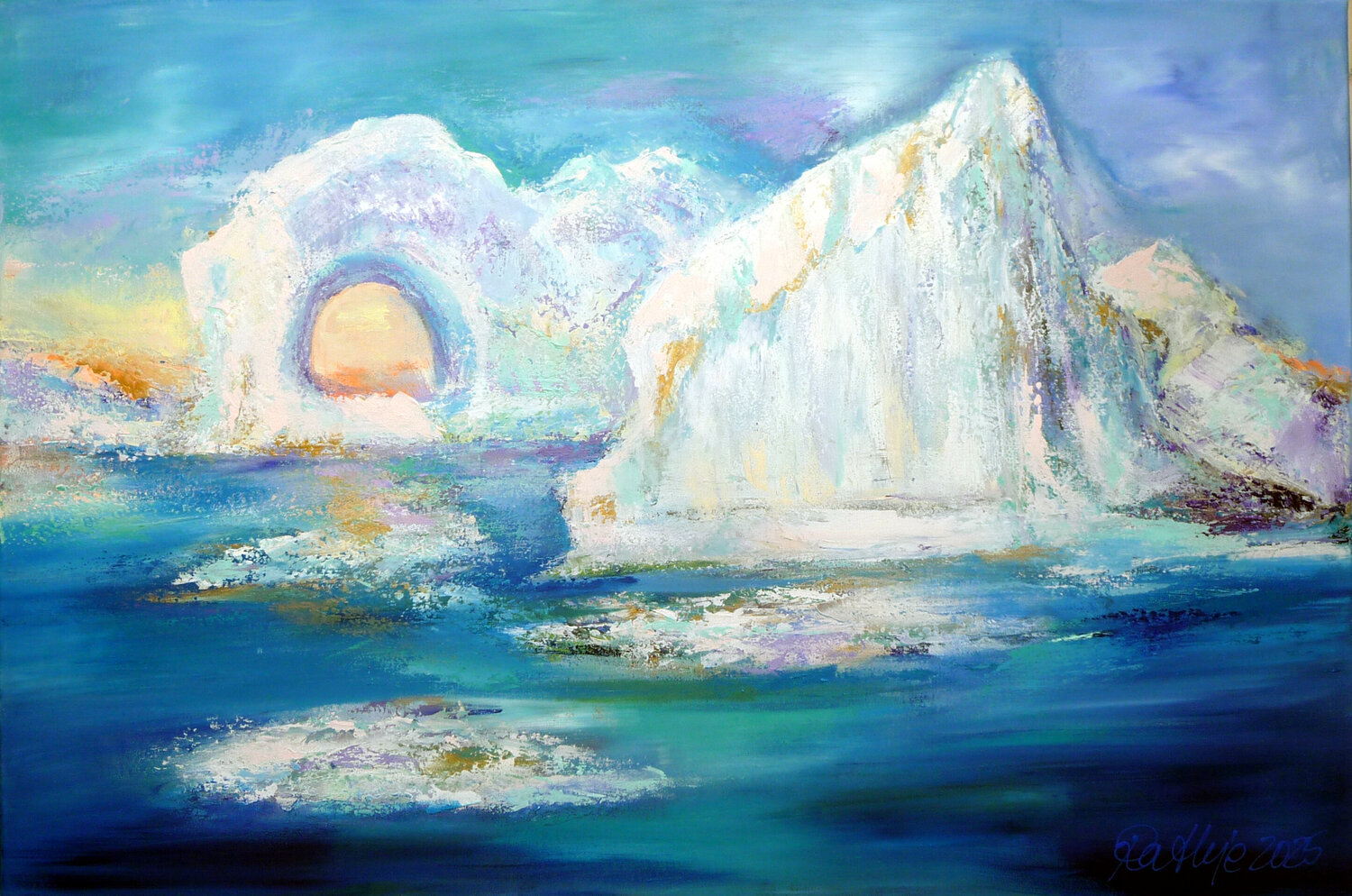 fleeting beautiful landscapes Manuela Rathje Original painting for sale