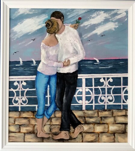 Romance in the Sunset by Suzette Datema, Painting for Sale on Select