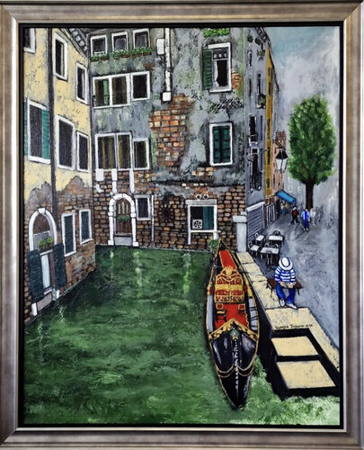 The Gondola Man (Venice) by Suzette Datema, Painting for Sale on Select