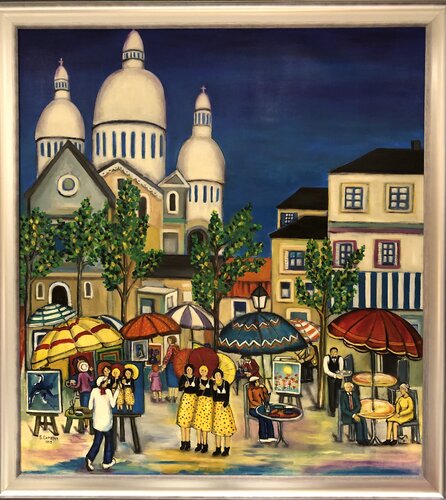 Life in Montmatre by Suzette Datema, Painting for Sale on Select
