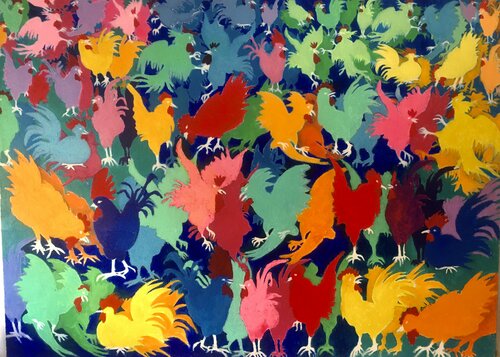 Society by Mona Asmar Hecker, Painting for Sale on Select