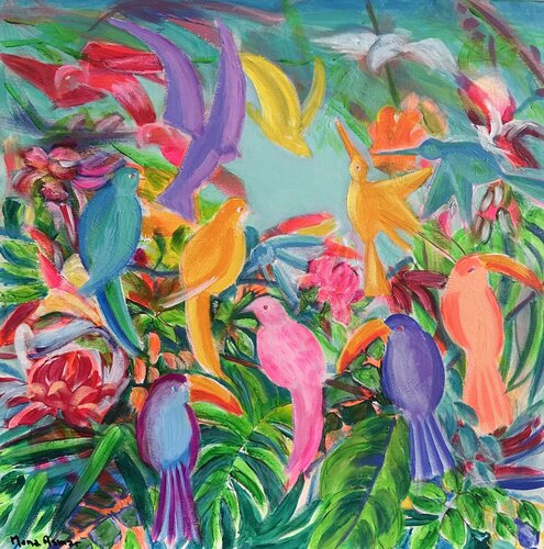 Tropical Rhapsody by Mona Asmar Hecker, Painting for Sale on Select