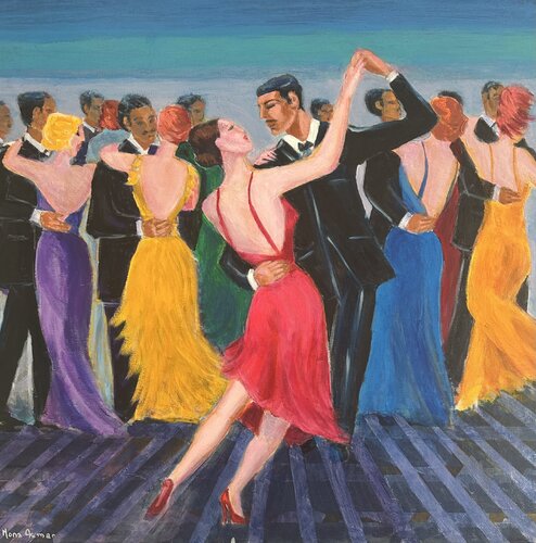 BETWEEN TWO STEPS by Mona Asmar Hecker, Painting for Sale on Select