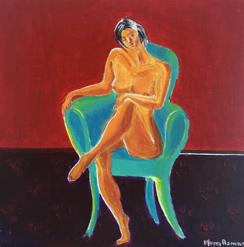 Model at rest by Mona Asmar Hecker, Painting for Sale on Select