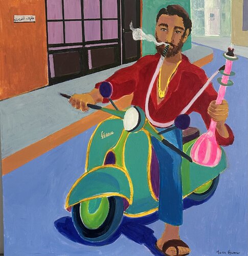 HOOKED by Mona Asmar Hecker, Painting for Sale on Select