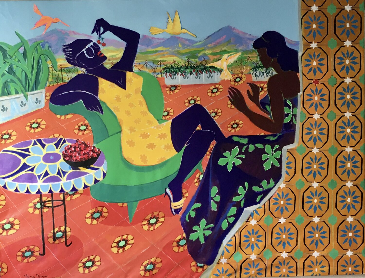 Day dreaming Mona Asmar Hecker Original painting for sale