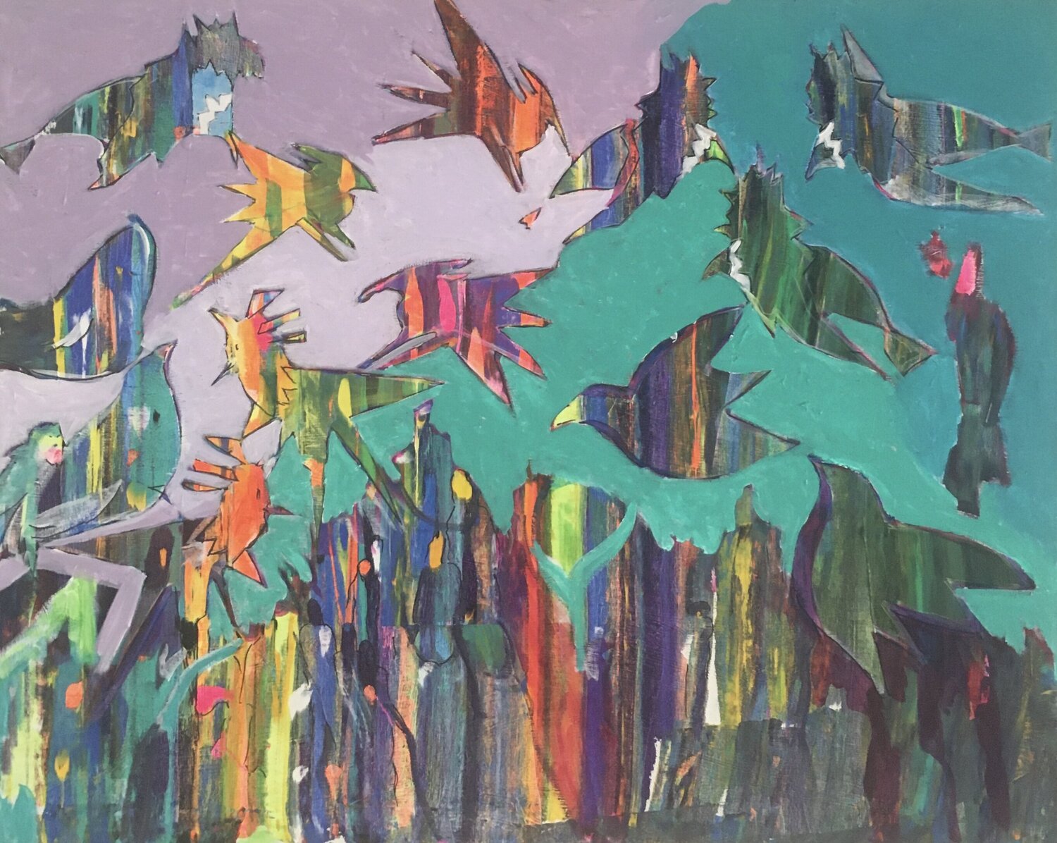 Streaking wilderness Mona Asmar Hecker Original painting for sale