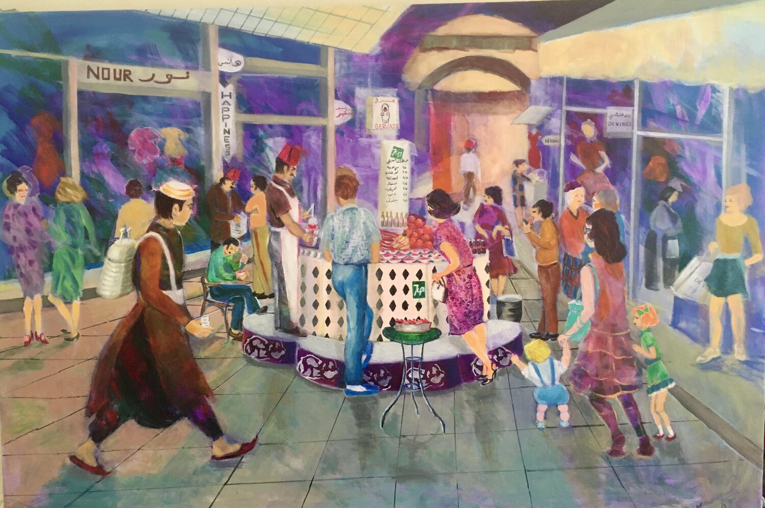 Deeply human Mona Asmar Hecker Original painting for sale