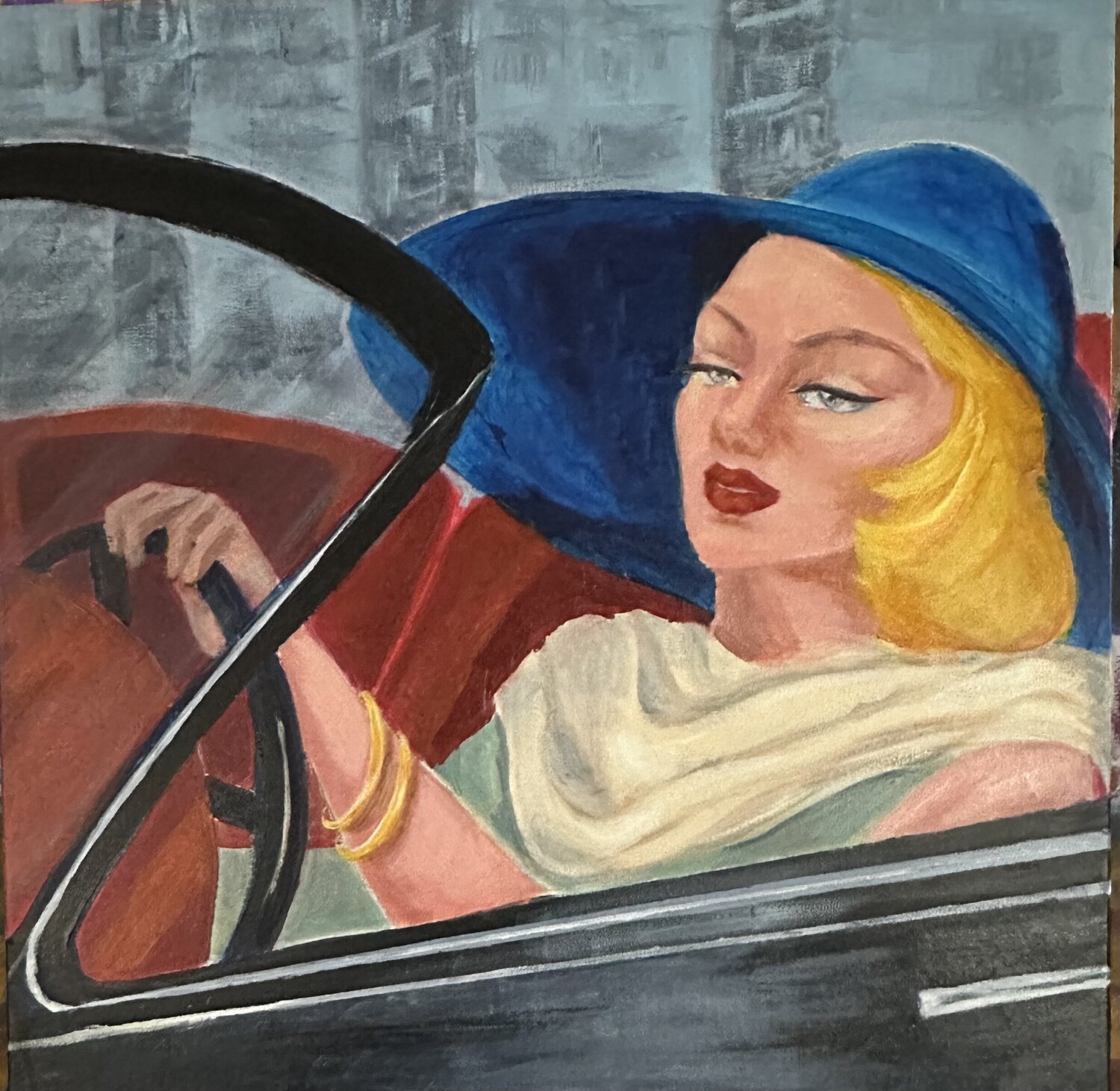 Behind the glance Mona Asmar Hecker Original painting for sale