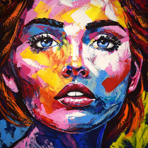 Original 150 face portrait by Eugen Dick, Painting for Sale on Select