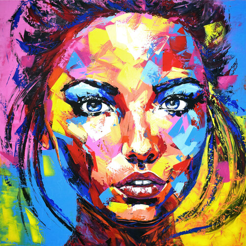 Original 151 face portrait by Eugen Dick, Painting for Sale on Select