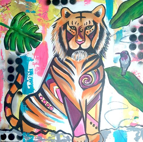 Tiger  - Emotional impulse von Cinthya González Picazo, Malerei kaufen auf Select
