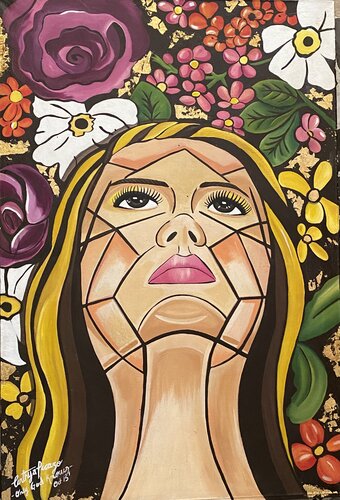 Only God knows (Self portrait) - Solo Dios sabe by Cinthya Picazo, Painting for Sale on Select