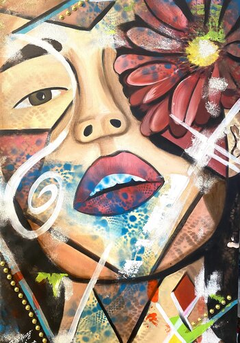 Sigma Woman portrait by Cinthya Picazo, Painting for Sale on Select